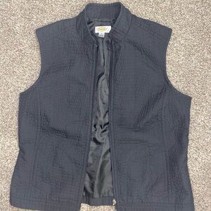 Talbots Black Quilted Vest